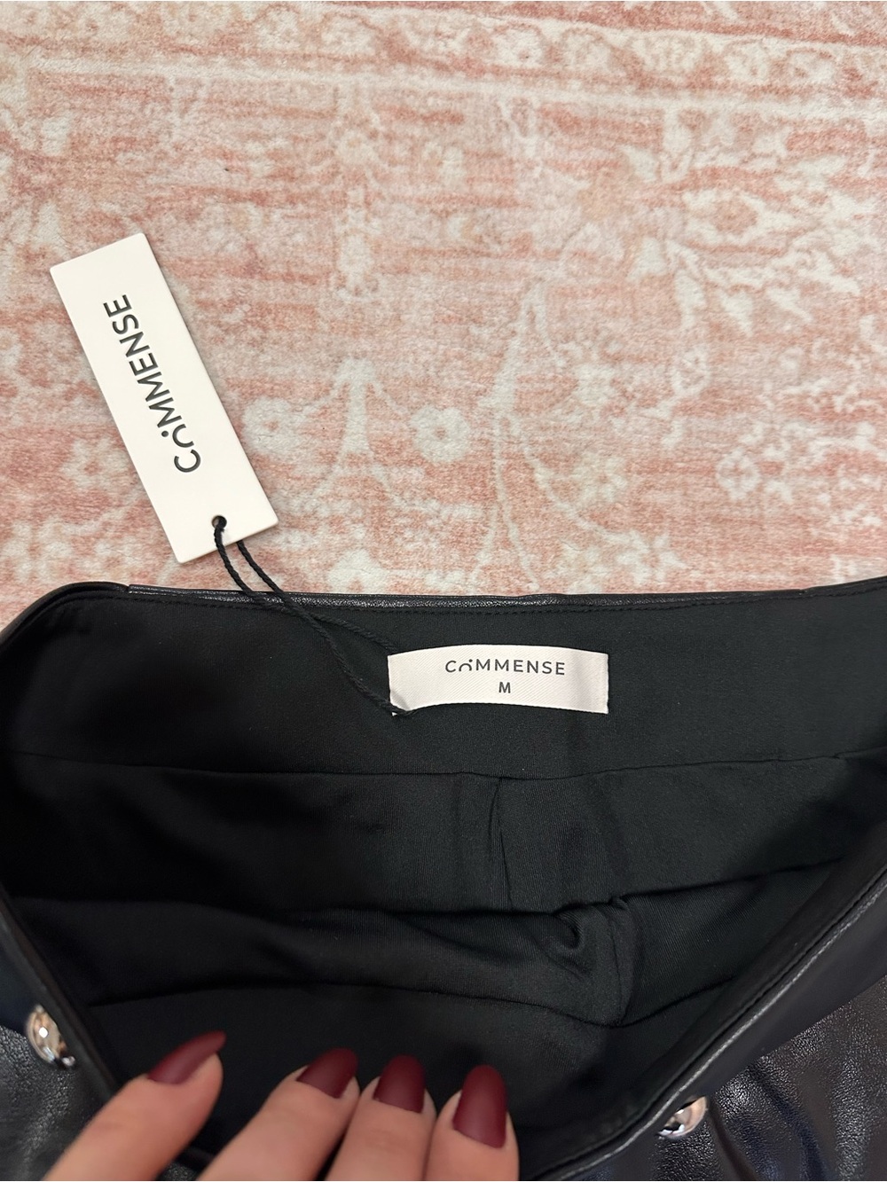 NWT 🖤 Commense Leather Studded Skort - Picture 4 of 10